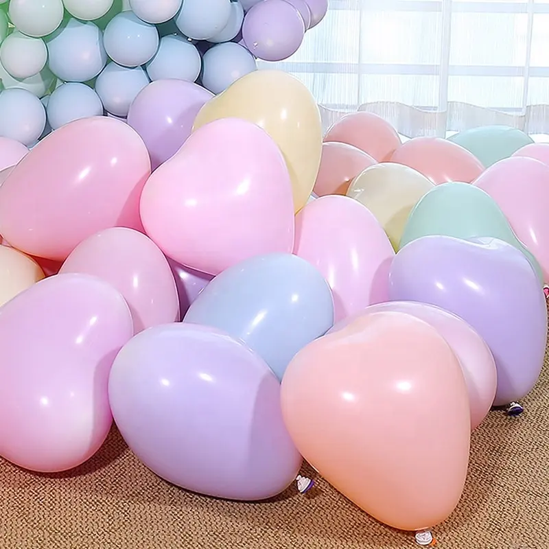 12inch Matte Colors Balloons Birthday Party Decor Wedding Decor Inflate Global Heart Balloons Macaron Colors Latex Balloons