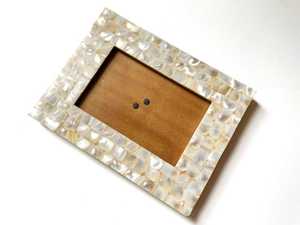 Marco decorativo de fotos con incrustaciones de hueso, marco artesanal hecho a mano para exhibición de mesa o acento de galería de pared - Product Image 4