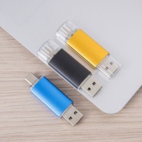 Clé USB double usage pour téléphones portables et ordinateurs, Type-C USB 2.0 3.0, 1 Go à 128 Go, en métal, pour téléphones Android, cadeau, clé USB