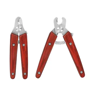 Adjustable nail cutter for dogs cat wooden pet salon professional pet toe claw scissors clipper