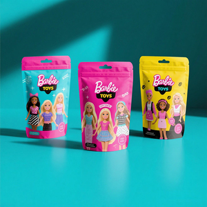 Paquete de embalaje de bloques de construcción de dulces impreso personalizado bolsa de plástico con sello trasero Mylar juguete caja ciega bolsa con cremallera - Product Image 6