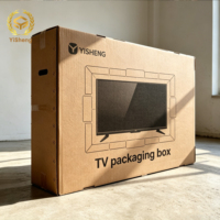 Carpeta de Cartón Corrugado de Gran Tamaño, Ajustable, para Mudanza de TV, Resistente, de Doble Pared, Ecológica, Reciclable y Personalizable