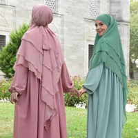 Vente chaude Élégant Moyen-Orient Khimar Hijab Prière Musulmane Hijab Islamique Femmes Porter Prêt Pour Le Navire