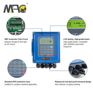 Misuratore ad ultrasuoni per la misurazione del flusso d'acqua del tubo dell'acqua Macsensor - Product Image 4