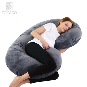 Almohada de maternidad de algodón de alta calidad, cojín de embarazo de cuerpo completo en forma de U para <span class=keywords><strong>mam</strong></span>á, 2021 - Product Image 1