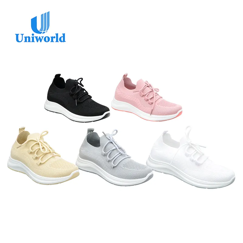 Uniworld รองเท้าผู้หญิงแบบถักระบายอากาศได้ดี, รองเท้าลำลองสวมใส่สบายระบายอากาศได้ดีจากโรงงานเวียดนาม