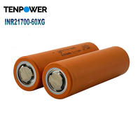 Литий-ионный элемент Grade A Tenpower INR21700-60XG 21700 3.6V 6000mAh, 6000мАч, 160А, с высокой импульсной разрядкой, для аккумуляторных блоков БПЛА/дронов