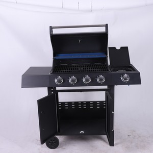 <span class=keywords><strong>Barbecue</strong></span> combiné à gaz sans fumée à 5 brûleurs sur chariot <span class=keywords><strong>hybride</strong></span> de grande taille pour l'extérieur, en vente en gros - Product Image 2