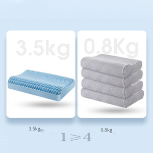 Bantal Leher Bentuk Gelombang Ergonomis TPE Lembut Bernapas Daya Pantul Tinggi Dapat Dicuci Anti-Apnea Bantal Tidur - Product Image 4