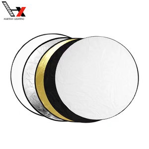 Réflecteur de lumière ovale pliable portable 5 en 1 90x120cm Accessoires de studio photo multicolores Sac réfléchissant en plastique - Product Image 1