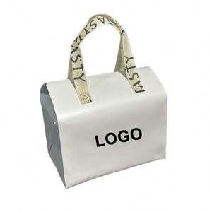 Sac de courses portable personnalisé avec logo, en non-tissé, écologique, avec isolation thermique en aluminium, sac isotherme écologique pour le déjeuner - Product Image 2