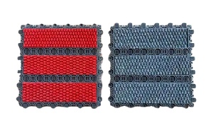 Tapis de sol d'entrée portables modernes antidérapants modulaires à emboîtement en vinyle robuste - Product Image 3