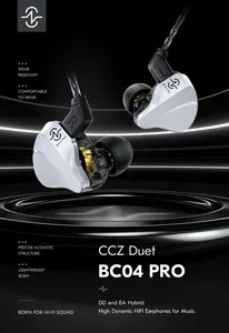 CCZ BC04 Pro <span class=keywords><strong>1DD</strong></span> + <span class=keywords><strong>1BA</strong></span> Hi-Res Aislamiento de ruido Diseño ergonómico IEM Auriculares con cable desmontable para músicos - Product Image 2