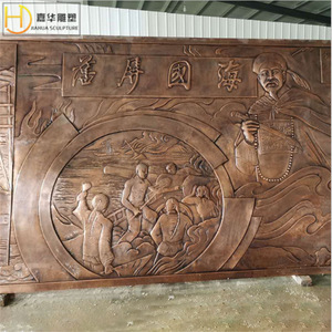Escultura de Bronce Fundido en Relieve Rectangular de Jahua, Mural Tradicional para Espacios Públicos - Product Image 4