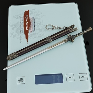 Lijiangxian Film televisivo giocattolo spada modello 22CM pieno metallo Bai Jiusi Qiyue spada guaina serigrafia con stampa di seta arma periferica - Product Image 5