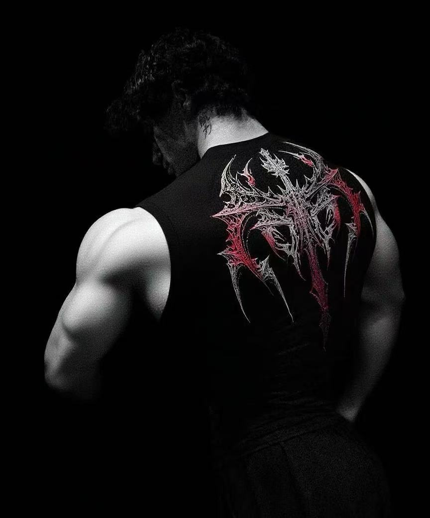 Longyan red tomahawk vest