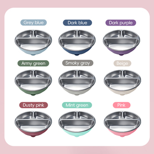 Juego de utensilios creativos para niños pequeños que incluye plato dividido, funda de silicona antideslizante, sin BPA, 9 opciones - Product Image 3