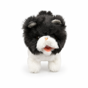 Gato de Peluche Eléctrico Interactivo Británico de Pelo Corto que Camina, Miauva y Mueve la Cola, Juguete Nuevo para Niños, Regalo de Cumpleaños, Gatito Blanco y Negro - Product Image 2