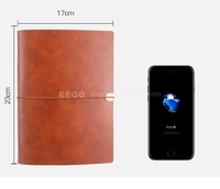Carnet à spirale A5 en cuir PU souple avec pages intérieures personnalisables, rechargeable, à 6 anneaux, avec sangle élastique