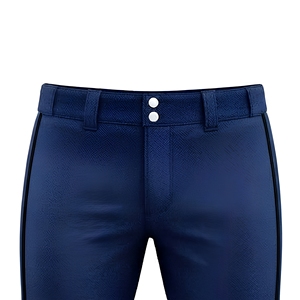 Pantalón de béisbol para hombre con doble pliegue y cierre de botones, ajuste relajado, ropa de campo de alto rendimiento, servicio OEM, pantalón personalizado para hombre - Product Image 4