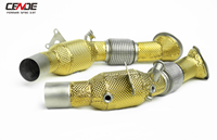 Sistem Knalpot Catback Downpipe Performa Suara Aktif Kustomisasi Pabrik dengan Ujung Serat Karbon untuk Ferrari SF90 3.9T