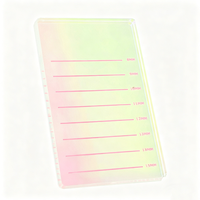 Planche colorée pour extensions de cils, planche acrylique nordique arc-en-ciel en forme de fleur, table pour outils d'épilation