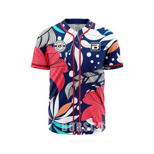 Chemise hawaïenne boutonnée à <span class=keywords><strong>la</strong></span> <span class=keywords><strong>mode</strong></span> personnalisée, maillot de baseball pour hommes, femmes et garçons, numéro de nom personnalisé, design cousu et respirant - Product Image 6