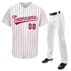 Ensemble uniforme de baseball personnalisé pour hommes : maillot et pantalon en polyester respirant, léger et de qualité supérieure, sublimation pour sports d'équipe - Product Image 1