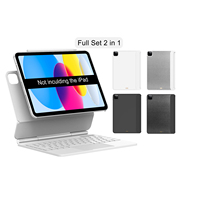 Casing Keyboard Nirkabel Magic Keyboard Beelan 2-in-1 Smart Trackpad untuk iPad Pro 11 & iPad Air 10.9 Baru Ultra Tipis dengan Lampu Latar RGB