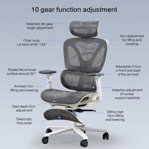 2024 Trung Quốc thiết kế vải hiện đại <span class=keywords><strong>Ergonomic</strong></span> Ghế văn phòng với làm mát 3 gaslift 2D/3D/4D tay vịn có thể điều chỉnh tựa đầu - Product Image 6