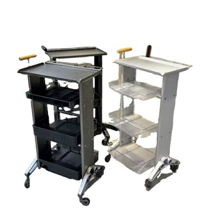 New High-end Aluminum Alloy Hair Salon <b>Trolley</b> Hair Salon Dedicated Hair Salon <b>Tool</b> Cabinet Storage Rack - Product Image 6
