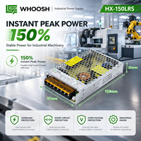 Alimentation électrique industrielle AC/DC WHOOSH HX-150LRS-12/24, garantie 3 ans, 150W, 12V/24V, sortie simple, 240V, alimentation LED