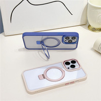 Étui de téléphone portable en TPU acrylique avec objectif d'appareil photo en métal et bouton indépendant, support de charge magnétique pour iPhone 13 14 15 16 17 Pro Max