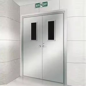 Porte ignifuge en acier isolée à double passage ouvert pour centre commercial et atelier <span class=keywords><strong>Verre</strong></span> peint pour application hospitalière - Product Image 6