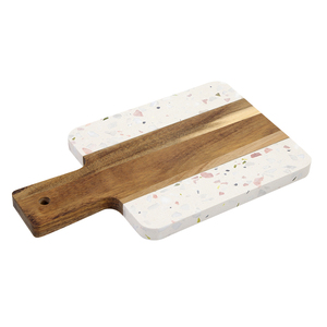 Nouvelle <span class=keywords><strong>planche</strong></span> à découper en <span class=keywords><strong>terrazzo</strong></span>, acacia, bambou, <span class=keywords><strong>planche</strong></span> à fromage, assiette à nourriture, <span class=keywords><strong>planche</strong></span> à découper pour charcuterie avec poignée pour fromage, steak, pain - Product Image 4