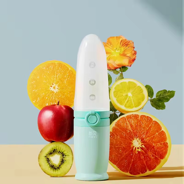 NCVI Food Grade Training Eat Silicone Squeeze Newborn Baby Feeding Bottle Feeder With Spoon