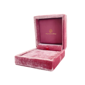 Boîte de rangement pour bijoux en velours de soie doux et de haute qualité, boîte à bijoux de luxe, emballage pour boîte à bagues avec LOGO - Product Image 2