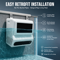 Gegenstrom-Schwimmgerät Laminar-Flow-Pool Schwimmstrahl-Wasserantriebssystem Endlos-Pool-Ausrüstung für Zuhause und Hotel