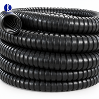 Conduit flexible corrugué galvanisé ignifuge imperméable recouvert de PVC de 75 mm (3 pouces) pour usine chimique