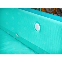 Grande piscine gonflable commerciale en PVC avec couture à points de chute, piscine rectangulaire familiale pour enfants et adultes