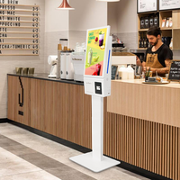 Kiosque de paiement en ligne 21,5 pouces, petit format, kiosque tactile intelligent pour commande numérique en libre-service, totem de paiement automatique pour supermarché