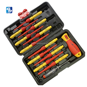 13Pcs VDE Đầu Cách Điện Thợ Điện Công Cụ Thiết Lập Chrome Vanadium Thép Cách Điện Tuốc Nơ Vít Nhựa Xử Lý OEM Tùy Chỉnh - Product Image 4