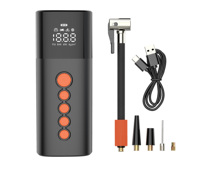 Tragbare mini-elektrische Luftpumpe digitaler drahtloser Reifenfüller mit LED-Licht 12 V Volta Reifendruckmesserfunktion