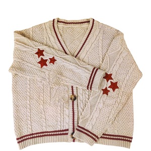 Suéter de <span class=keywords><strong>Mujer</strong></span> de Color Sólido, Manga Larga, Calado, Abrigo de Punto <span class=keywords><strong>Beige</strong></span> con Botones en una Sola Hilera, Elegante para el Trabajo - Product Image 3