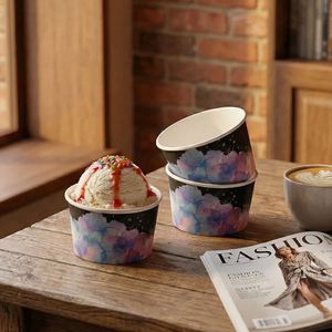 Offre Spéciale – Gobelets en Papier Personnalisables de 3oz et 4oz de Qualité Alimentaire pour Crème Glacée, Desserts et Yaourts - Product Image 1