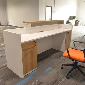 Mostrador de Recepción Moderno, Mostrador de Oficina, Mesa de Recepción con Almacenamiento para Vestíbulo de Hotel, Salón - Product Image 4