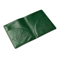 Étui de rangement pour cartes de Mahjong en cuir PU sur mesure, sans cruauté animale, pochette pour cartes de Mahjong