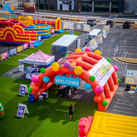 Grand Funbox extérieur plus grand château gonflable parcours d'obstacles avec toboggans adulte Sport jeu parc d'attractions aire de jeux fête