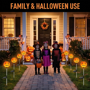 Luz solar de calabaza con forma de ojo para jardín, camino, paisaje de Halloween, seguridad exterior, mejor visibilidad para motores de búsqueda - Product Image 5