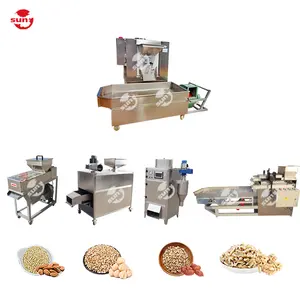 SUN peanut hazelnut roasting peeling machine nut cutting roasting peeling cooling production line